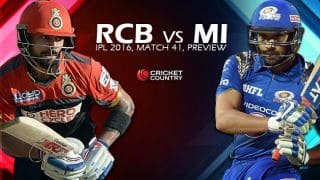 Royal Challengers Bangalore vs Mumbai Indians, IPL 2016, Match 41 at Bangalore, Preview: RCB look to continue winning run